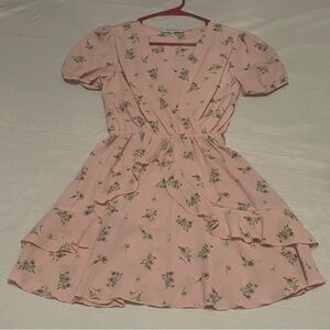 Purple Snow Blush Floral Mini Dress